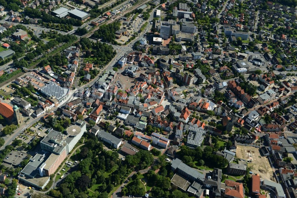 Ibbenbüren von oben - Stadtansicht vom Zentrum der Stadt Ibbenbüren im Bundesland Nordrhein-Westfalen NRW