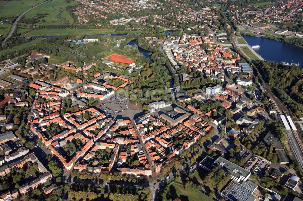 Luftbild Rendsburg - Stadtansicht vom Zentrum der Stadt Rendsburg im Bundesland Schleswig-Holstein