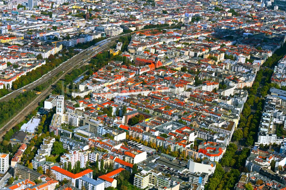 Luftaufnahme Berlin - Stadtansicht zwischen Ringbahn und Kurfürstendamm in Berlin, Deutschland
