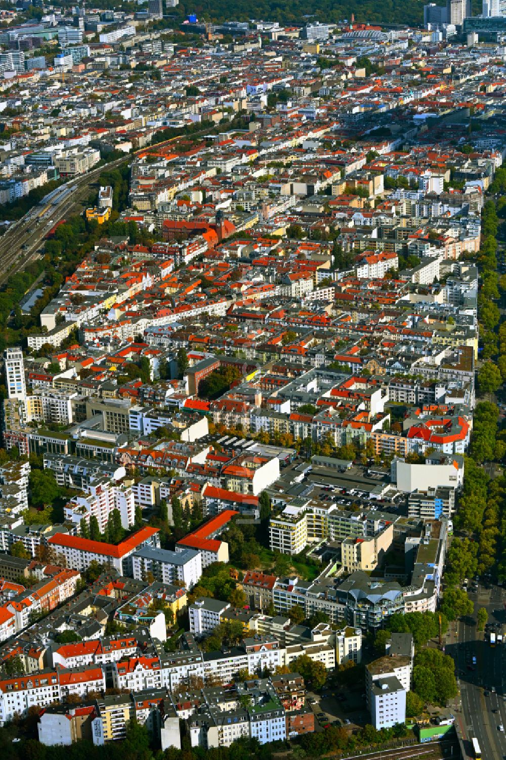 Luftbild Berlin - Stadtansicht zwischen Ringbahn und Kurfürstendamm in Berlin, Deutschland