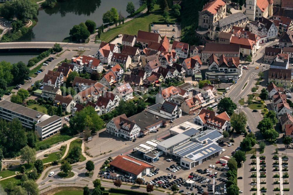 Luftbild Sigmaringen - Stadtbereich und Innenstadtzentrum in Sigmaringen im Bundesland Baden-Württemberg, Deutschland