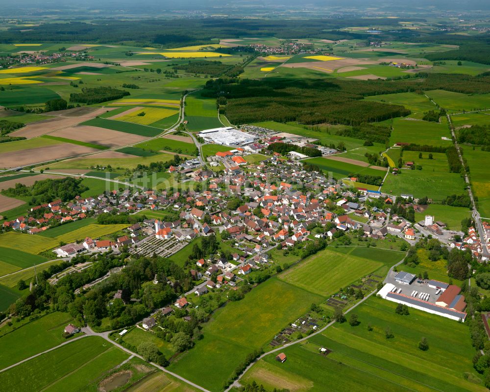 Luftaufnahme Kappel - Stadtgebiet inmitten der Landwirtschaft in Kappel im Bundesland Baden-Württemberg, Deutschland