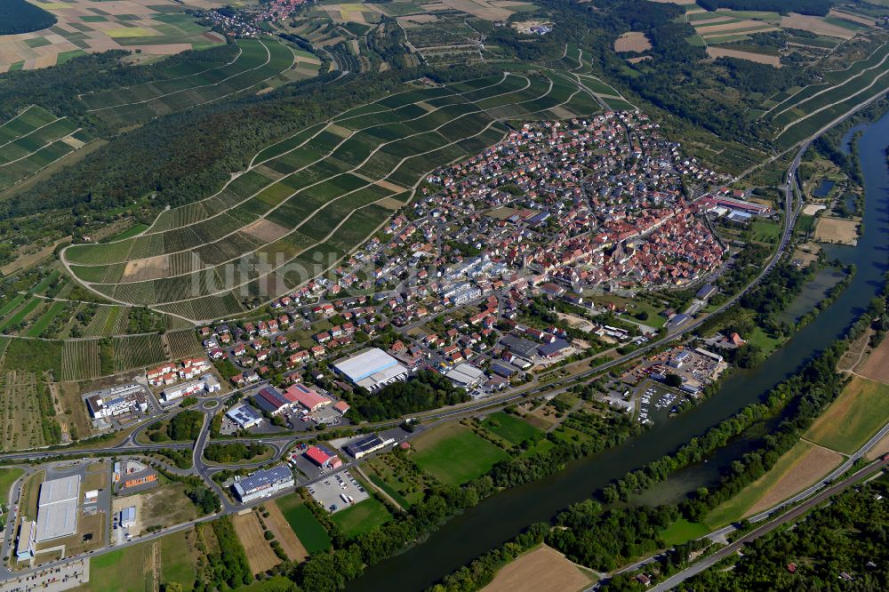 Luftbild Mainmühle - Stadtgebiet inmitten der Landwirtschaft in Mainmühle im Bundesland Bayern, Deutschland