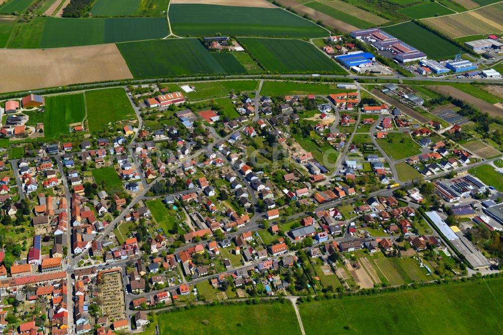 Luftbild Marktsteft - Stadtgebiet inmitten der Landwirtschaft in Marktsteft im Bundesland Bayern, Deutschland