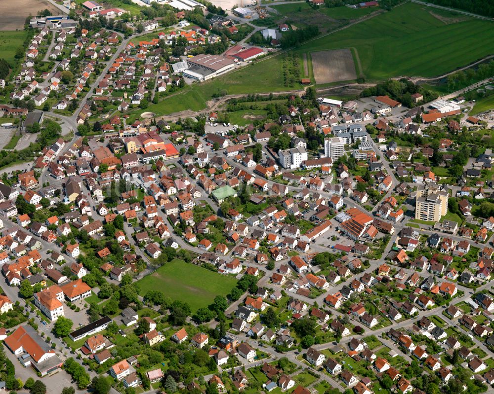 Luftaufnahme Otterswang - Stadtgebiet inmitten der Landwirtschaft in Otterswang im Bundesland Baden-Württemberg, Deutschland