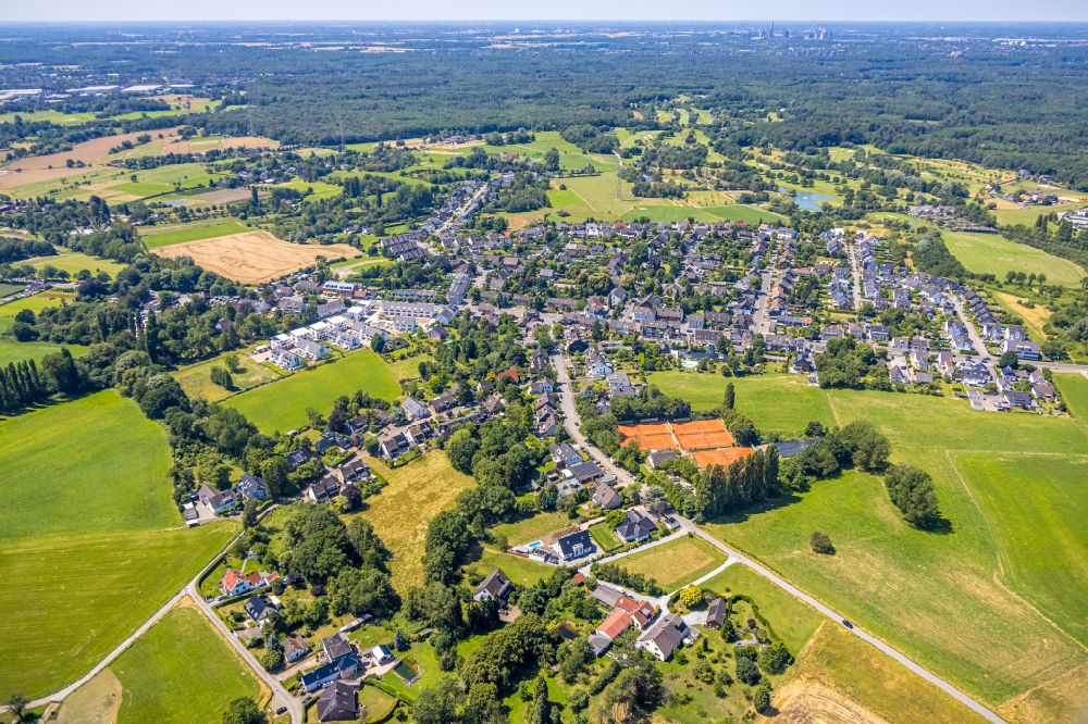 Selbeck aus der Vogelperspektive: Stadtgebiet inmitten der Landwirtschaft in Selbeck im Bundesland Nordrhein-Westfalen, Deutschland