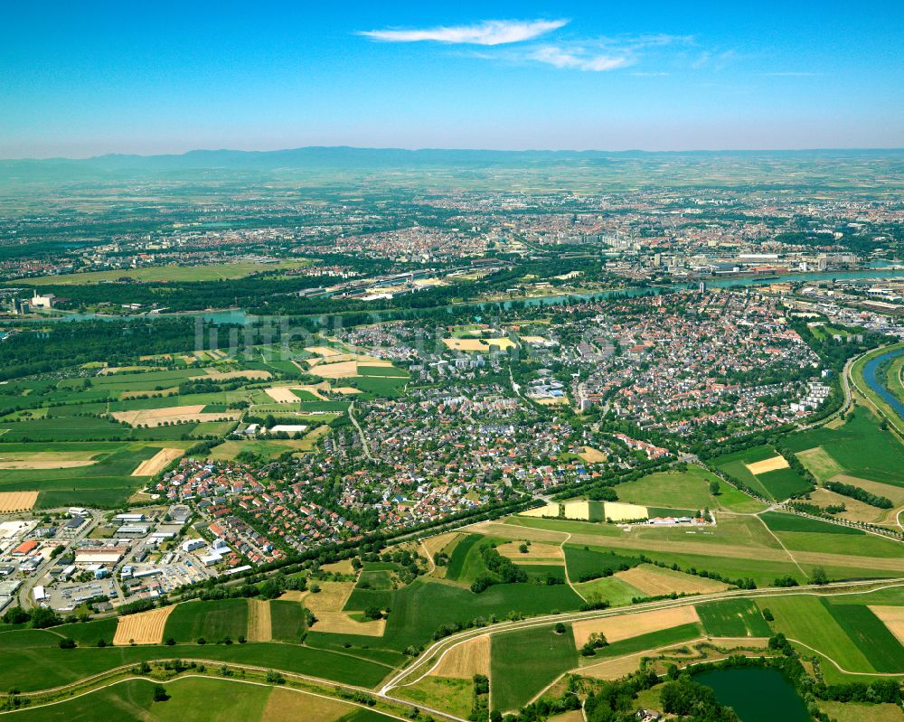 Luftbild Sundheim - Stadtgebiet inmitten der Landwirtschaft in Sundheim im Bundesland Baden-Württemberg, Deutschland