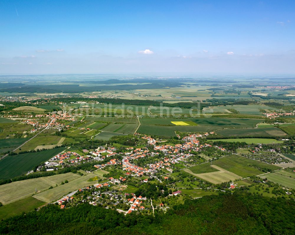 Luftaufnahme Wienrode - Stadtgebiet inmitten der Landwirtschaft in Wienrode im Bundesland Sachsen-Anhalt, Deutschland