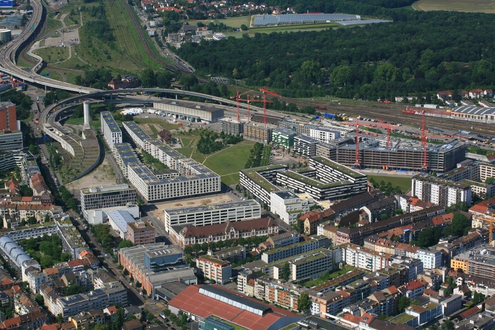 Luftbild Basel - Stadtquartier Erlenmatt in Basel in der Schweiz
