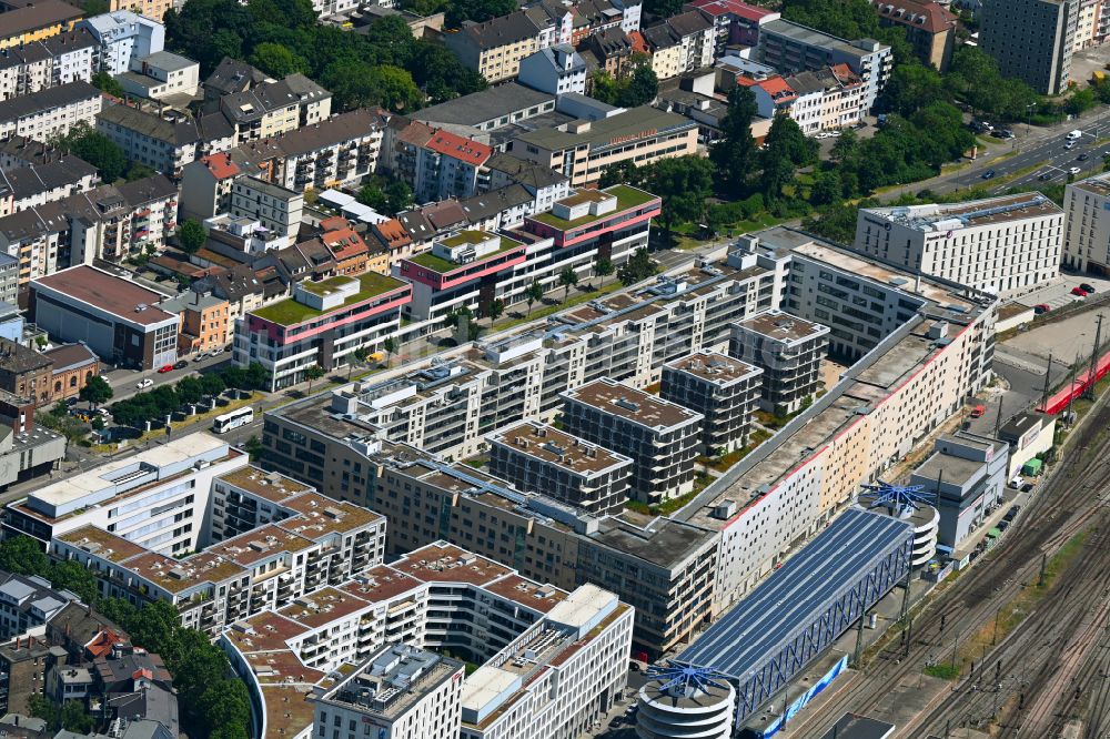 Luftaufnahme Mannheim - Stadtquartier Kepler-Quartier am Hauptbahnhof in Mannheim im Bundesland Baden-Württemberg, Deutschland
