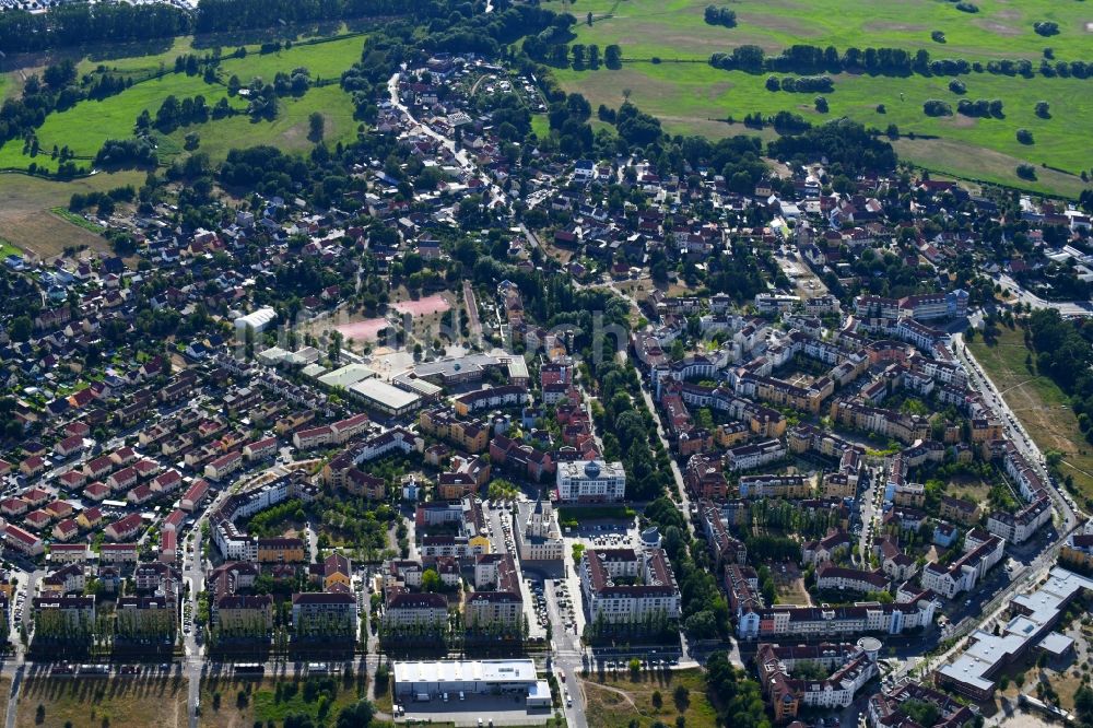 Potsdam von oben - Stadtrand und Außenbezirks- Wohngebiet Kirchsteigfeld in Potsdam im Bundesland Brandenburg, Deutschland