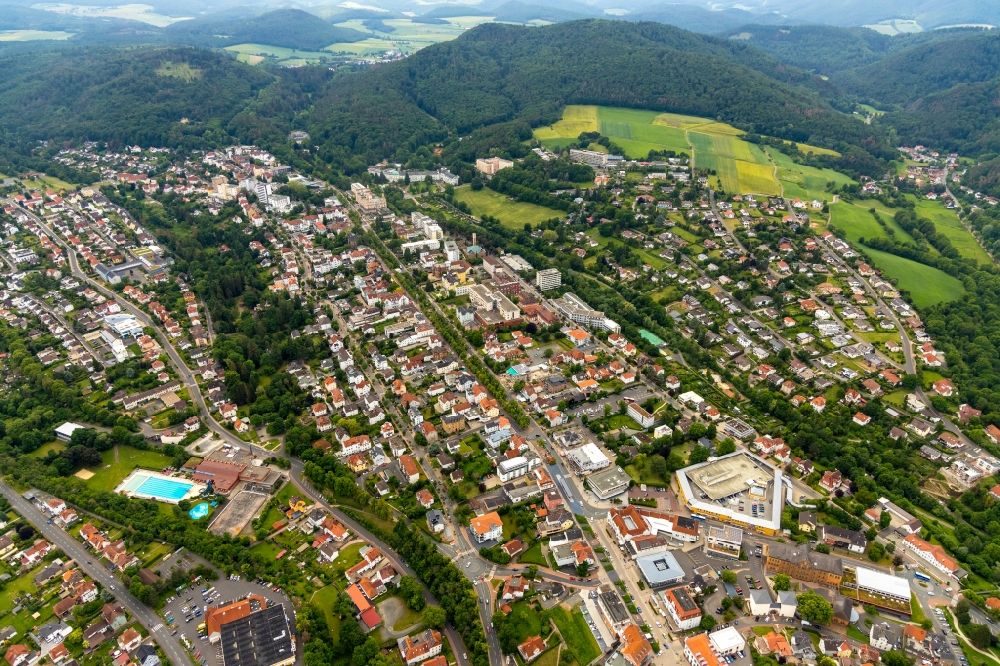 Luftbild Bad Wildungen - Stadtrand und Außenbezirks- Wohngebiete in Bad Wildungen im Bundesland Hessen, Deutschland