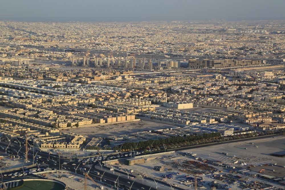 Luftbild Doha - Stadtrand und Außenbezirks- Wohngebiete bei Al Waab in Doha in Al Rayyan Municipality, Katar