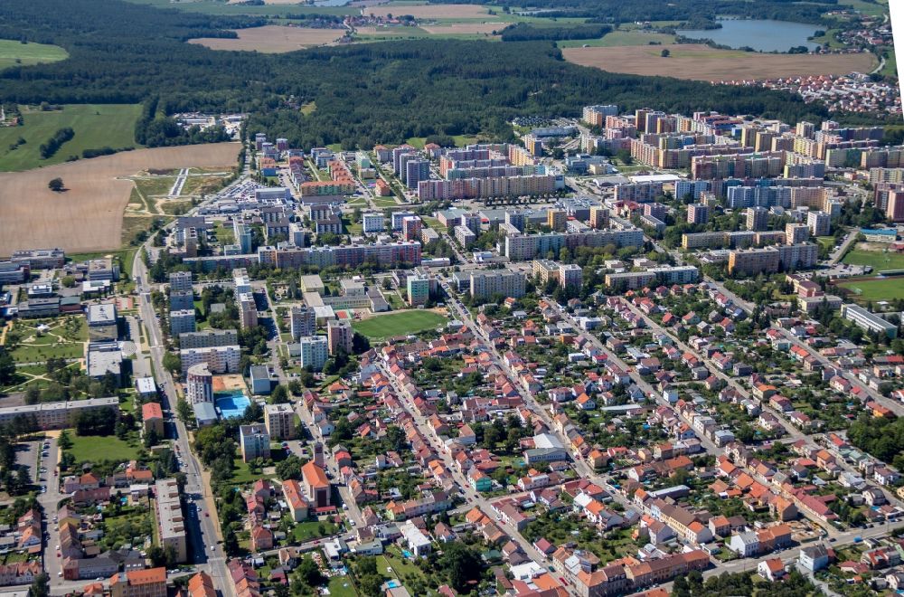 Luftbild Ceske Budejovice - Stadtrand und Außenbezirks- Wohngebiete von Budweis ( Ceske Budejovice ) in Jihocesky kraj, Tschechien