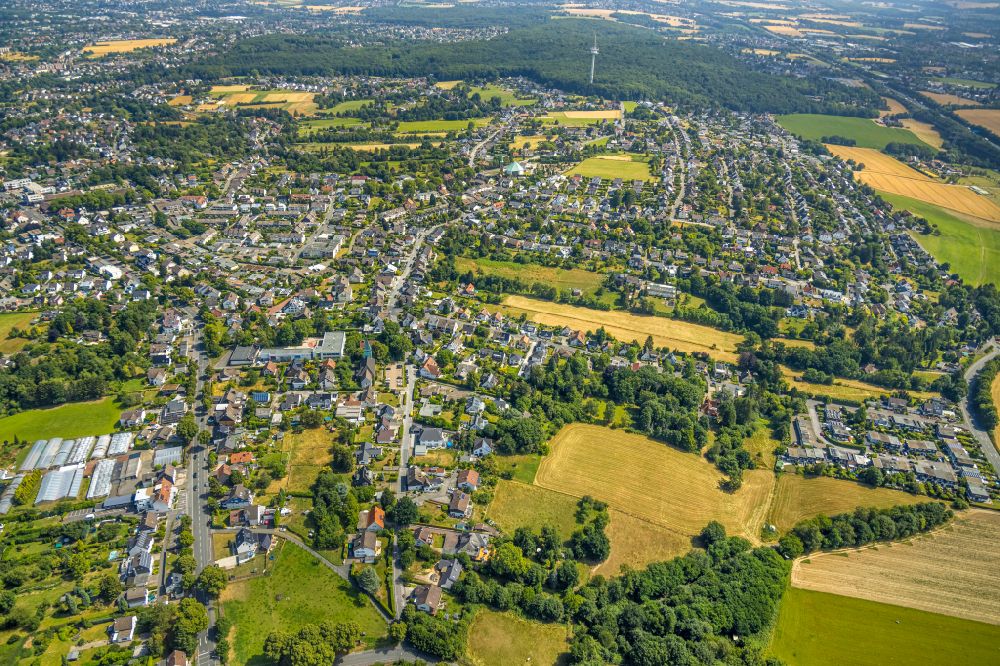 Luftaufnahme Dortmund - Stadtrand und Außenbezirks- Wohngebiete in Dortmund im Bundesland Nordrhein-Westfalen, Deutschland