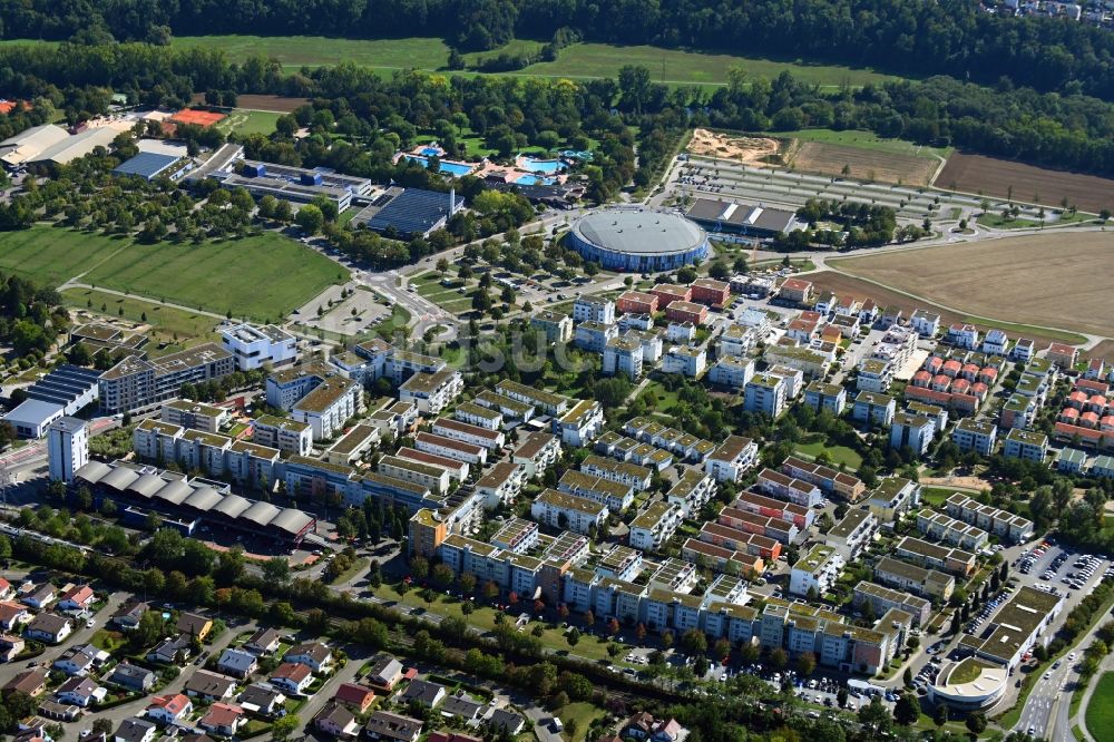 Luftaufnahme Bietigheim-Bissingen - Stadtrand und Außenbezirks- Wohngebiete im Ellental in Bietigheim-Bissingen im Bundesland Baden-Württemberg, Deutschland