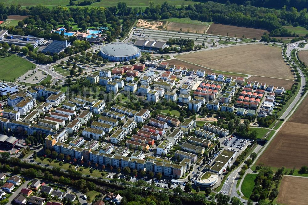 Bietigheim-Bissingen von oben - Stadtrand und Außenbezirks- Wohngebiete im Ellental in Bietigheim-Bissingen im Bundesland Baden-Württemberg, Deutschland
