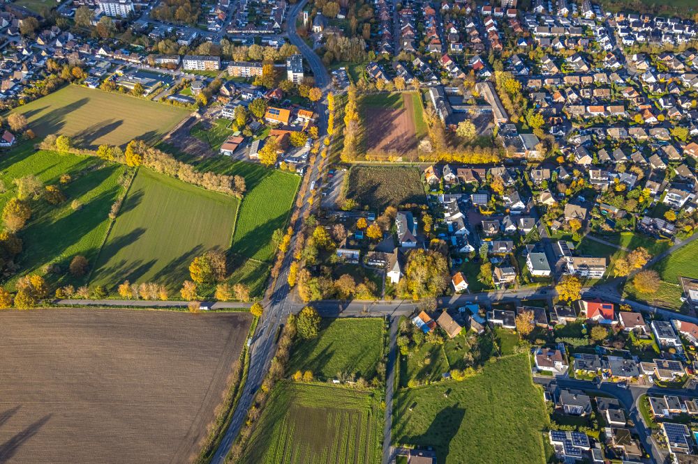 Luftbild Hamm - Stadtrand und Außenbezirks- Wohngebiete in Hamm im Bundesland Nordrhein-Westfalen, Deutschland