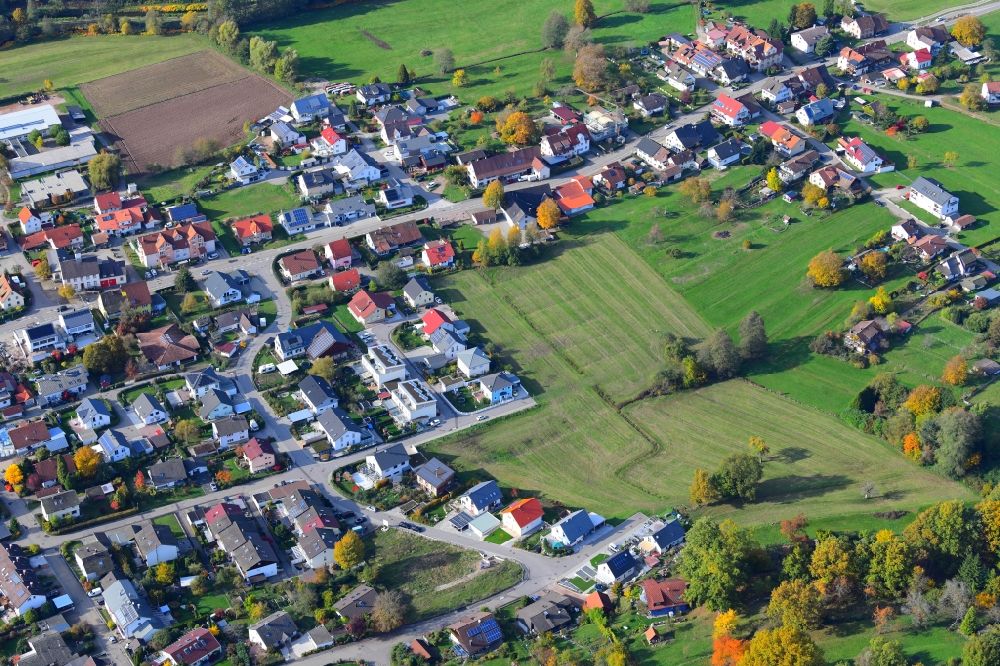 Luftaufnahme Langenau - Stadtrand und Außenbezirks- Wohngebiete in Langenau im Bundesland Baden-Württemberg, Deutschland