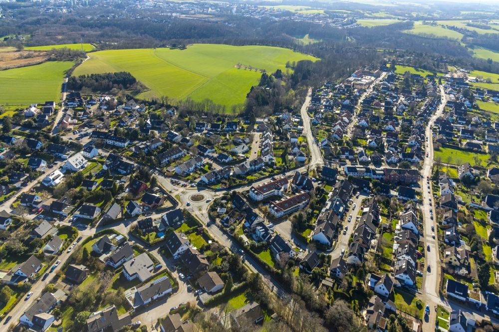 Luftaufnahme Laupendahl - Stadtrand und Außenbezirks- Wohngebiete in Laupendahl im Bundesland Nordrhein-Westfalen, Deutschland