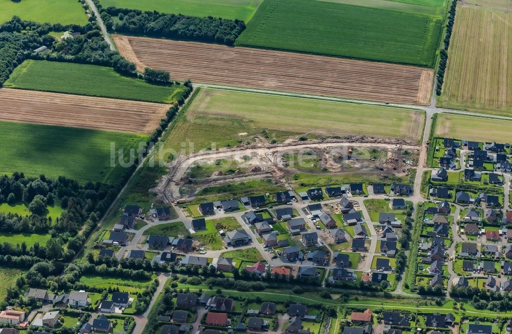 Luftbild Niebüll - Stadtrand und Außenbezirks- Wohngebiete in Niebüll im Bundesland Schleswig-Holstein, Deutschland