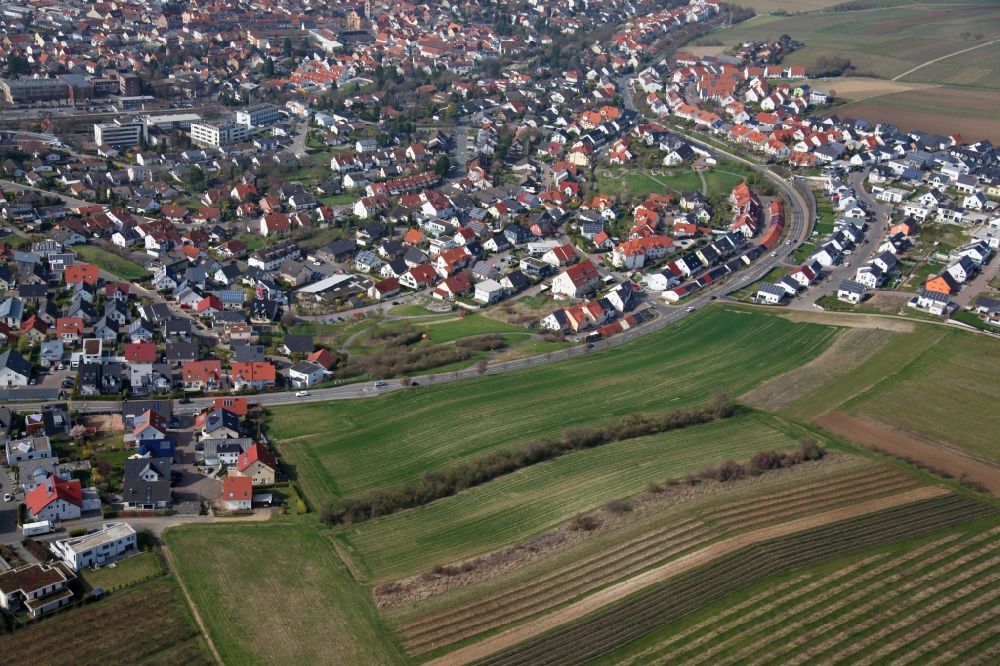 Luftbild Nieder-Olm - Stadtrand und Außenbezirks- Wohngebiete in Nieder-Olm im Bundesland Rheinland-Pfalz
