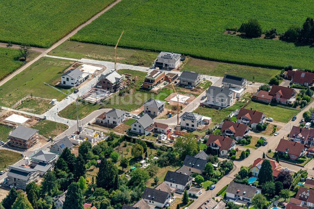 Orschweier von oben - Stadtrand und Außenbezirks- Wohngebiete in Orschweier im Bundesland Baden-Württemberg, Deutschland