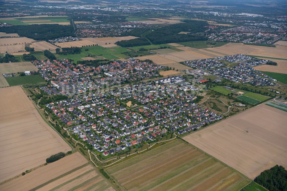 Luftbild Braunschweig - Stadtrand und Außenbezirks- Wohngebiete im Ortsteil Lamme in Braunschweig im Bundesland Niedersachsen, Deutschland