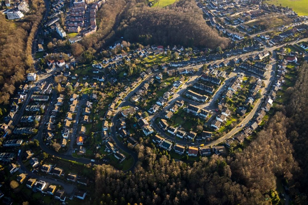 Luftbild Velbert - Stadtrand und Außenbezirks- Wohngebiete im Ortsteil Neviges in Velbert im Bundesland Nordrhein-Westfalen, Deutschland