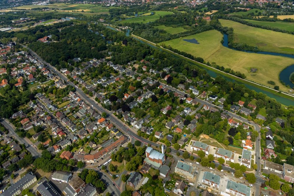Luftaufnahme Hamm - Stadtrand und Außenbezirks- Wohngebiete im Ortsteil Norddinker in Hamm im Bundesland Nordrhein-Westfalen, Deutschland