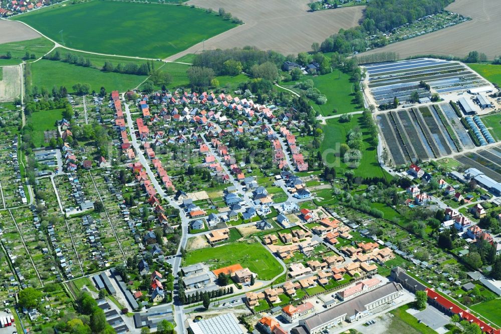 Luftaufnahme Bautzen - Stadtrand und Außenbezirks- Wohngebiete im Ortsteil Ostvorstadt in Bautzen im Bundesland Sachsen, Deutschland