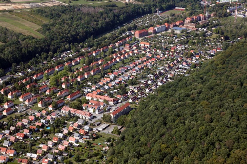 Luftbild Pirna - Stadtrand und Außenbezirks- Wohngebiete im Ortsteil Südvorstadt in Pirna im Bundesland Sachsen, Deutschland