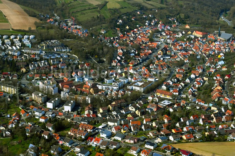 Luftbild Würzburg - Stadtrand und Außenbezirks- Wohngebiete im Ortsteil Versbach in Würzburg im Bundesland Bayern, Deutschland