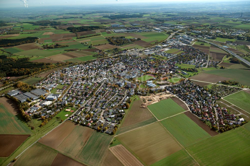 Luftbild Tomerdingen - Stadtrand und Außenbezirks- Wohngebiete in Tomerdingen im Bundesland Baden-Württemberg, Deutschland
