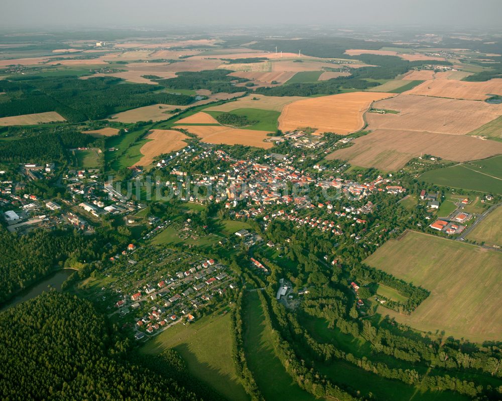 Luftbild Auma - Stadtrand mit landwirtschaftlichen Feldern in Auma im Bundesland Thüringen, Deutschland