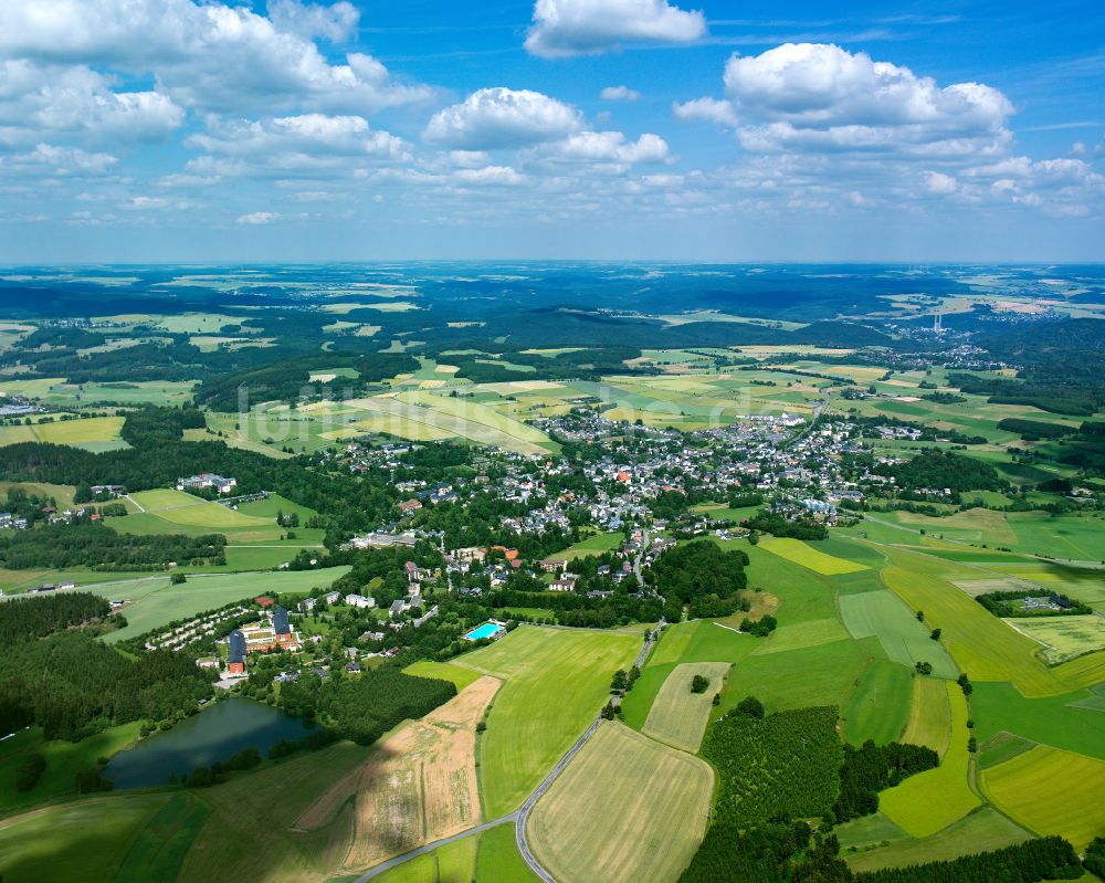 Luftbild Bad Steben - Stadtrand mit landwirtschaftlichen Feldern in Bad Steben im Bundesland Bayern, Deutschland