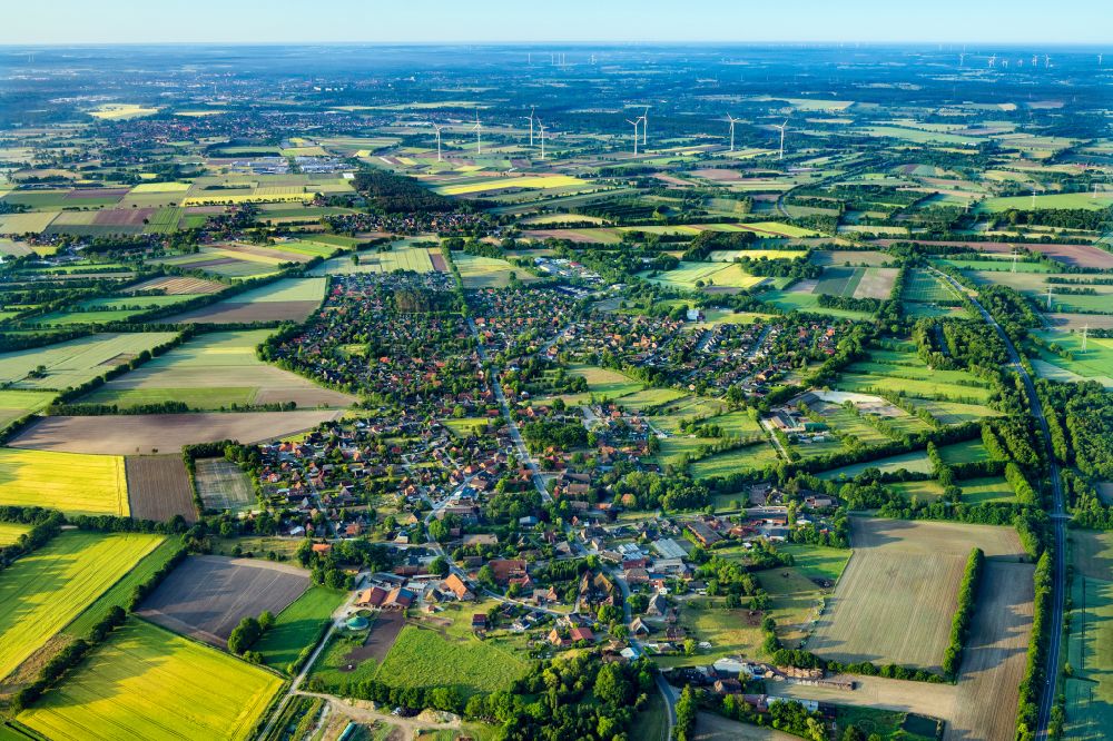 Luftbild Bardowick - Stadtrand mit landwirtschaftlichen Feldern in Bardowick im Bundesland Niedersachsen, Deutschland