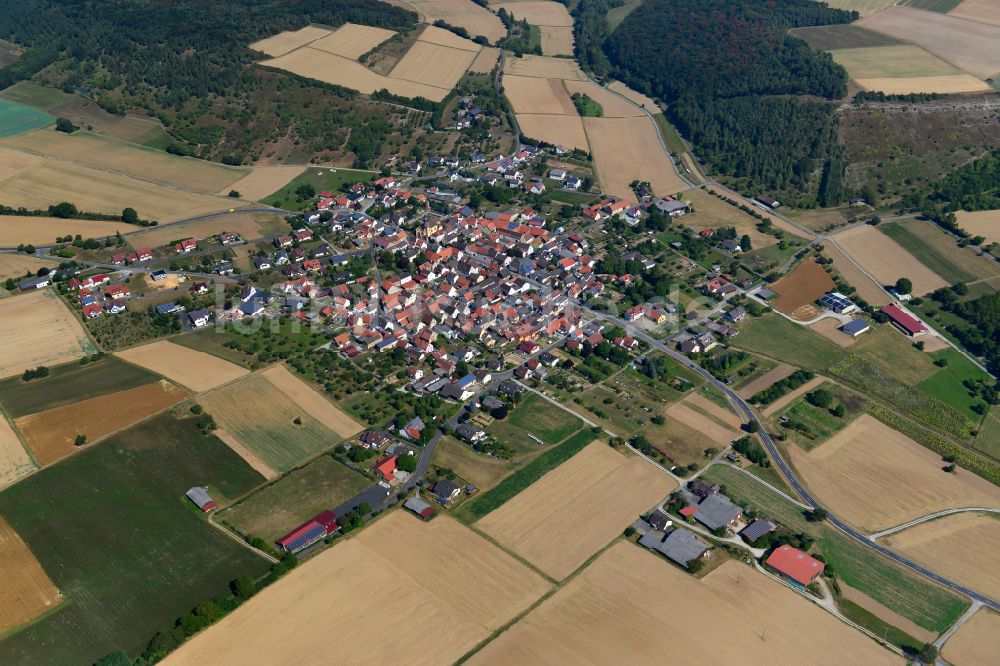 Luftbild Böttigheim - Stadtrand mit landwirtschaftlichen Feldern in Böttigheim im Bundesland Bayern, Deutschland