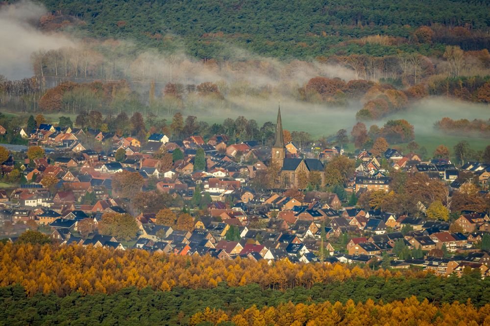 Luftbild Hullern - Stadtrand mit landwirtschaftlichen Feldern in Hullern im Bundesland Nordrhein-Westfalen, Deutschland