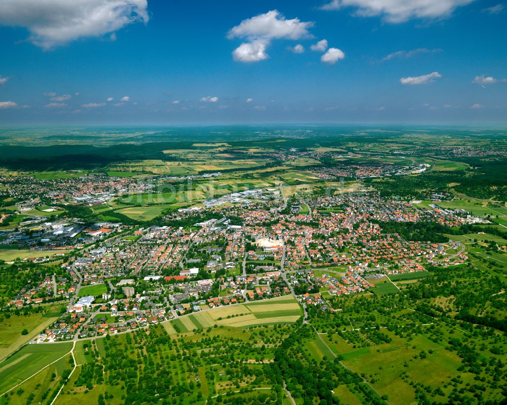Luftbild Mössingen - Stadtrand mit landwirtschaftlichen Feldern in Mössingen im Bundesland Baden-Württemberg, Deutschland