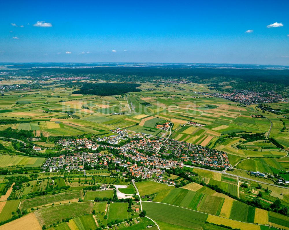 Luftbild Poltringen - Stadtrand mit landwirtschaftlichen Feldern in Poltringen im Bundesland Baden-Württemberg, Deutschland
