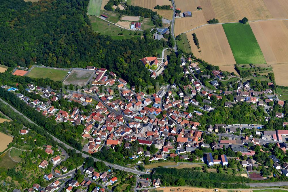 Luftbild Reichenberg - Stadtrand mit landwirtschaftlichen Feldern in Reichenberg im Bundesland Bayern, Deutschland