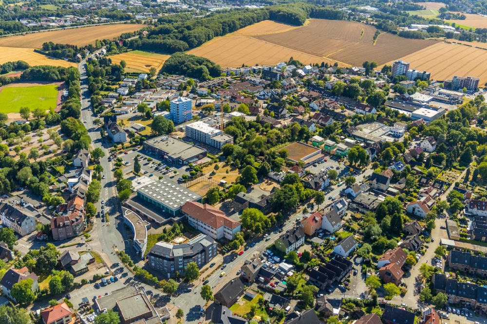 Stockum aus der Vogelperspektive: Stadtrand mit landwirtschaftlichen Feldern in Stockum im Bundesland Nordrhein-Westfalen, Deutschland