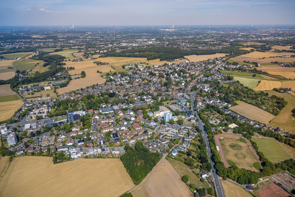 Luftbild Stockum - Stadtrand mit landwirtschaftlichen Feldern in Stockum im Bundesland Nordrhein-Westfalen, Deutschland