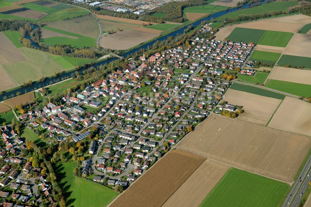 Luftaufnahme Ulm - Stadtrand mit landwirtschaftlichen Feldern in Ulm im Bundesland Baden-Württemberg, Deutschland
