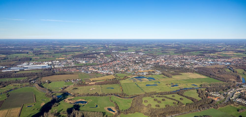 Luftbild Werne - Stadtrand mit landwirtschaftlichen Feldern in Werne im Bundesland Nordrhein-Westfalen, Deutschland