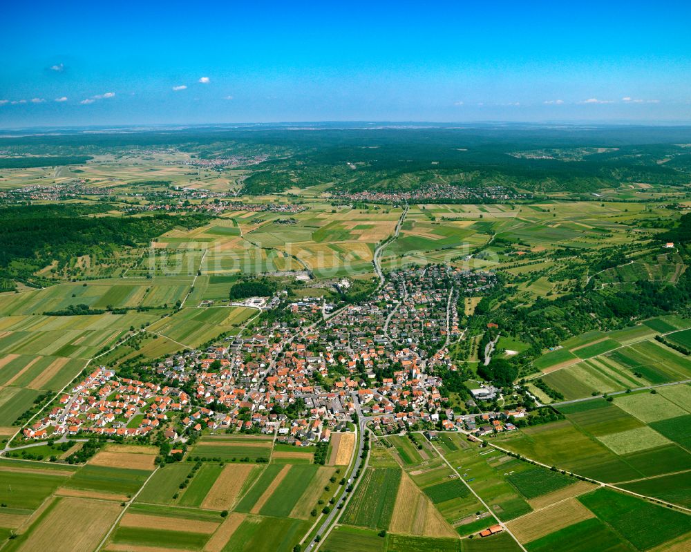 Luftbild Wurmlingen - Stadtrand mit landwirtschaftlichen Feldern in Wurmlingen im Bundesland Baden-Württemberg, Deutschland
