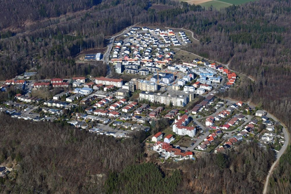 Luftbild Waldshut-Tiengen - Stadtteil Bergstadt auf dem Aarberg im Stadtgebiet in Waldshut-Tiengen im Bundesland Baden-Württemberg, Deutschland