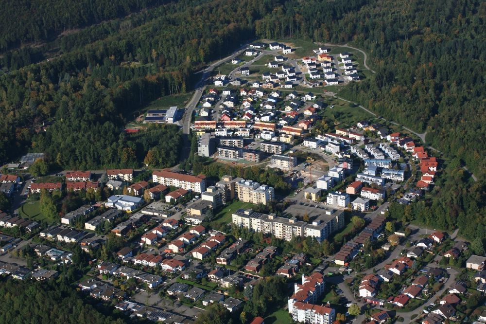 Luftbild Waldshut-Tiengen - Stadtteil Bergstadt mit Neubaugebiet als Trabantenstadt im Stadtgebiet von Waldshut-Tiengen im Bundesland Baden-Württemberg, Deutschland