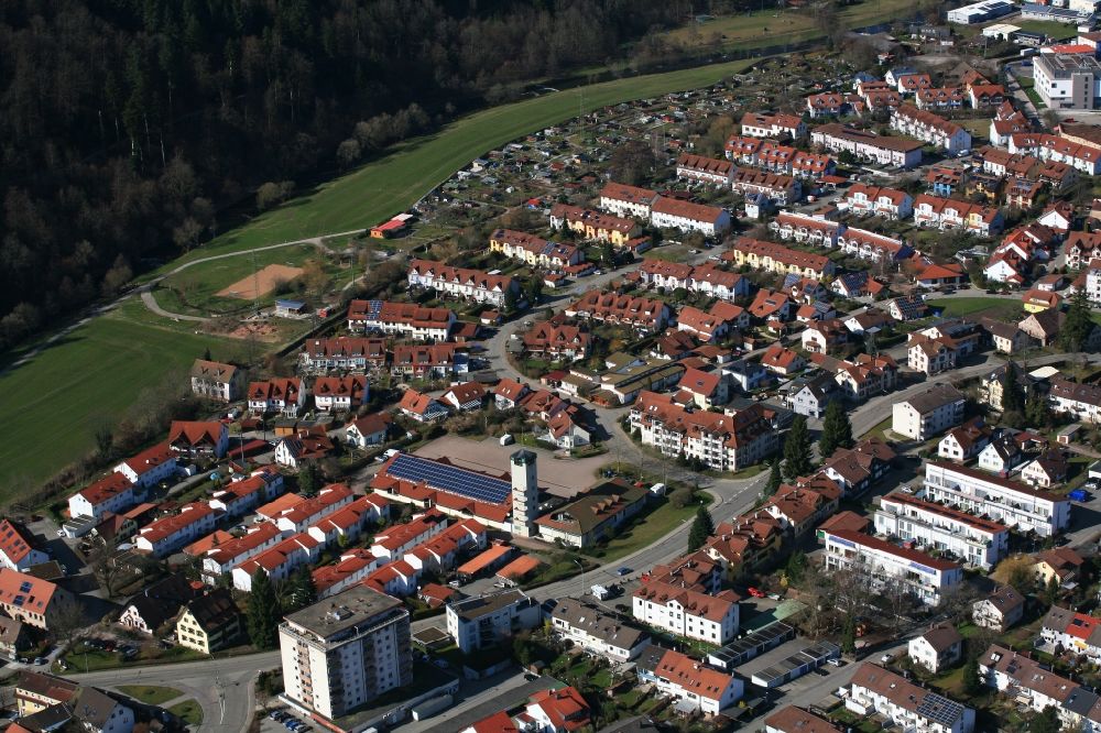 Luftaufnahme Schopfheim - Stadtteil Bremt im Stadtgebiet in Schopfheim im Bundesland Baden-Württemberg, Deutschland